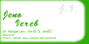 jeno vereb business card